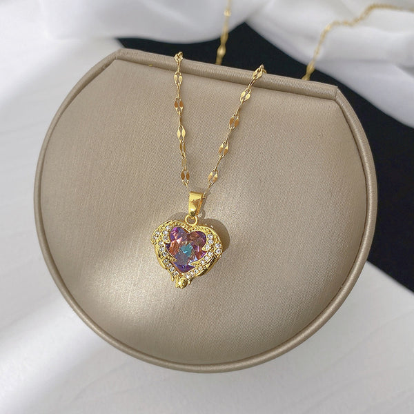 Polaris Heart Crystal Necklace