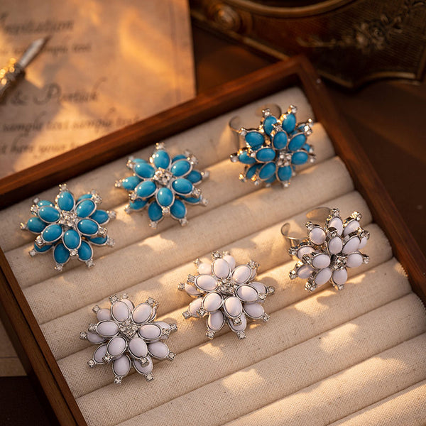 Multi-layer petal natural agate jewelry