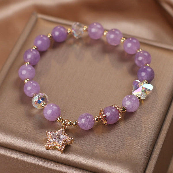 Five-pointed star natural crystal bracelet