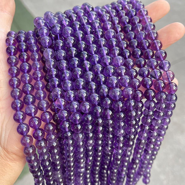 Grade 5A Natural Amethyst beads