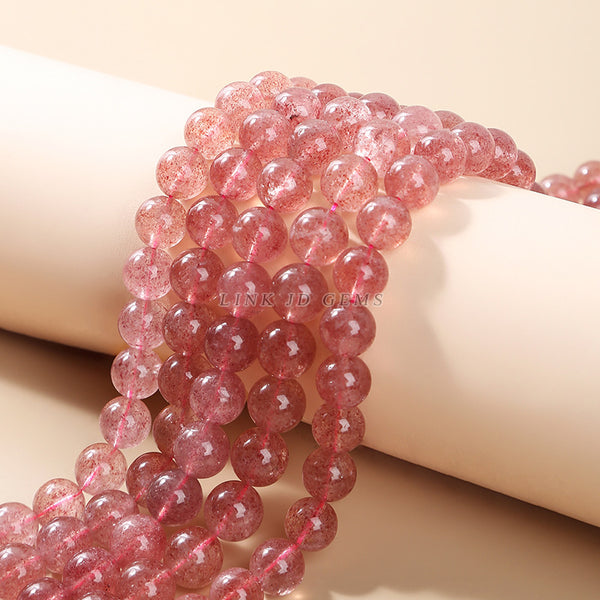 Grade 5A Natural strawberry crystal beads