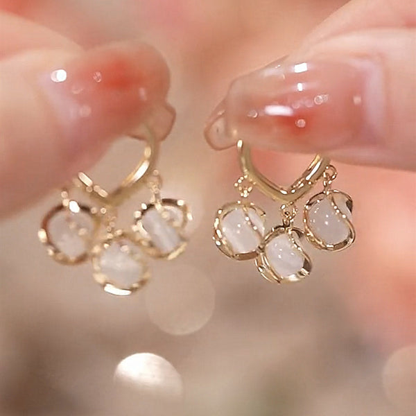 Elegant opal earrings