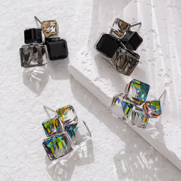dimensional sugar cube earrings