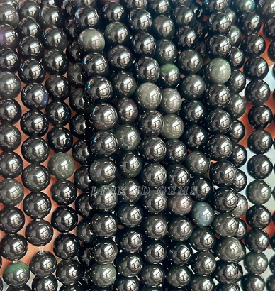 5A grade natural obsidian loose beads