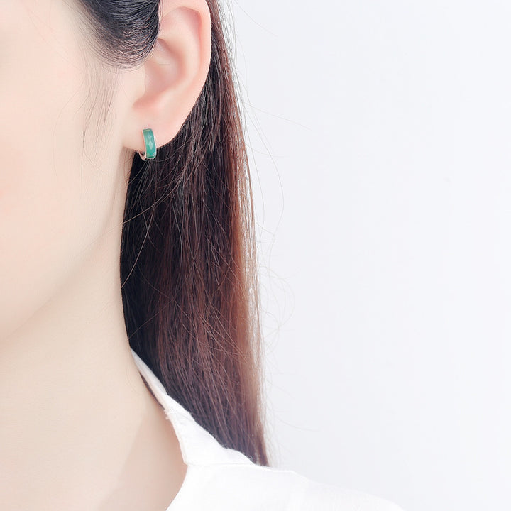 Hoop • Agate earrings