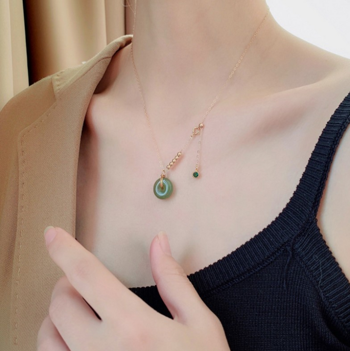 Peace ? Jade Agate Necklace
