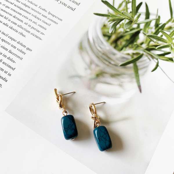 Asymmetrical • Turquoise earrings