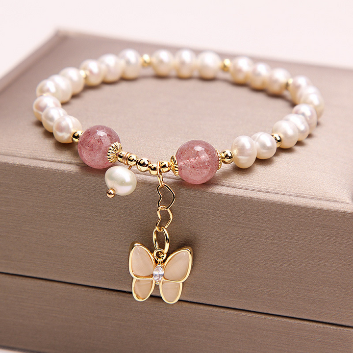Butterfly • Pearl crystal bracelet