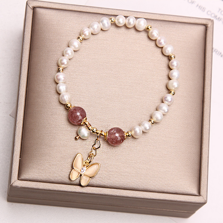 Butterfly • Pearl crystal bracelet
