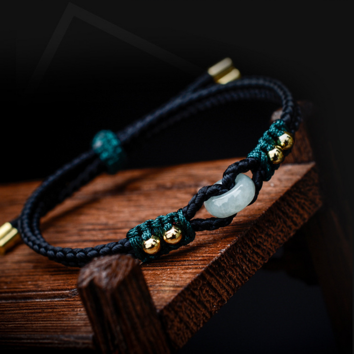 Lucky buckle?woven jade jade bracelet