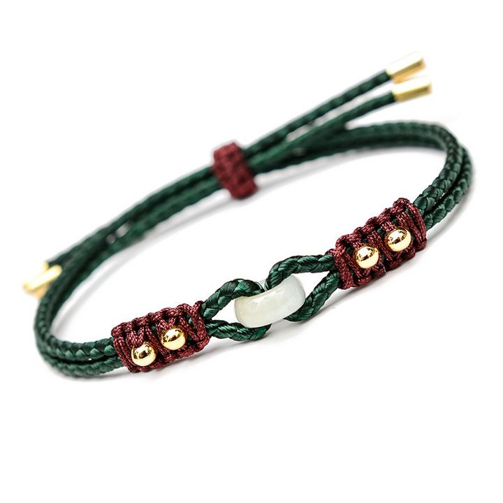 Lucky buckle?woven jade jade bracelet