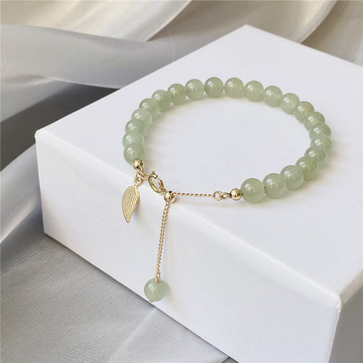 Gold Leaf•Jade Jade Bracelet