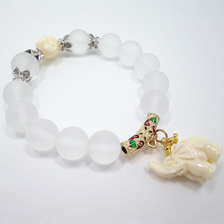 White Elephant • Frosted Crystal Bracelet