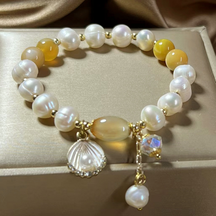 Fritillaria • Natural pearl and agate bracelet freeshipping - Deegnt