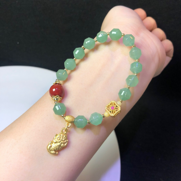 PiYao • Emerald jade stone agate Bracelet