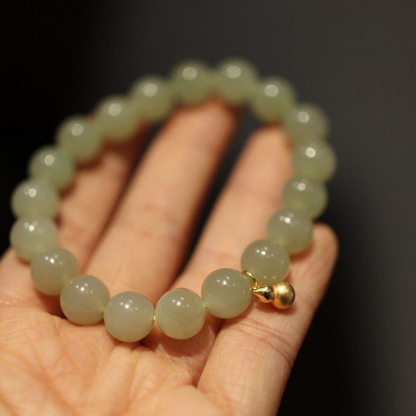 Fortune Gourd • Natural Emerald Jade Stone Bracelet