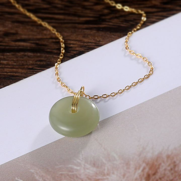 Lucky buckle • Jade and Agate Necklace