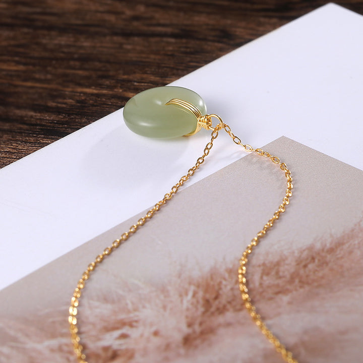 Lucky buckle • Jade and Agate Necklace