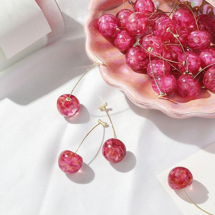 Celia Pink Cherry Earrings Deegnt