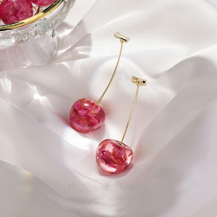 Celia Pink Cherry Earrings Deegnt