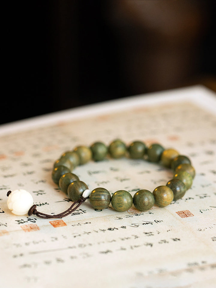 Green Sandalwood • Bodhi Agate Bracelet