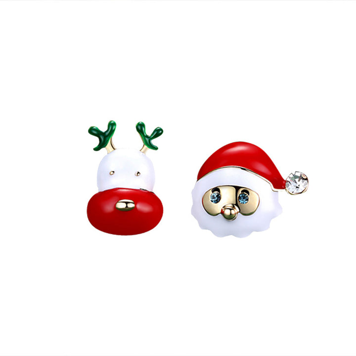 Christmas asymmetric earrings