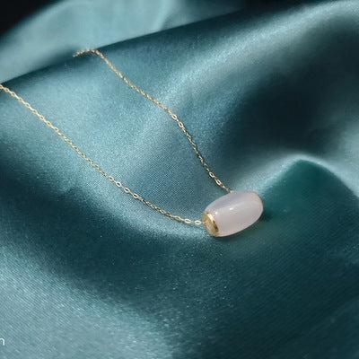 Emerald Jade Stone & Agate Necklace
