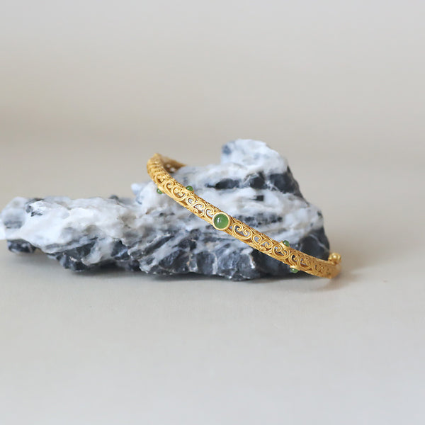 Faith • Emerald Jade stone bracelet