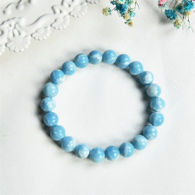Sky blue sea stone agate bracelet