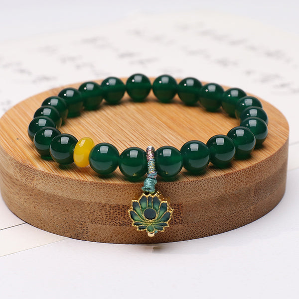 Lotus • Green Agate Bracelet