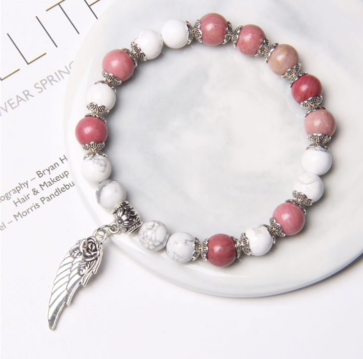 Angel Wing Quartz Agate Bracelet