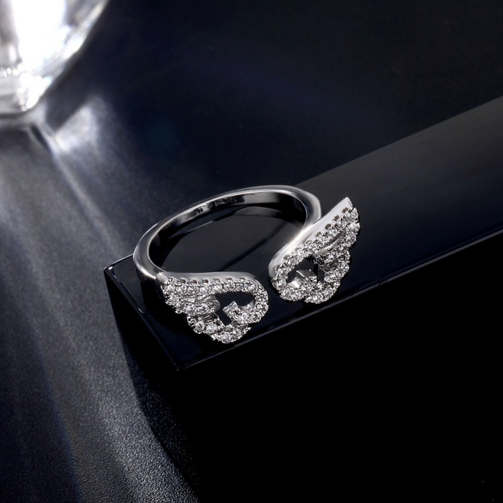 Angel Wing Crystal Ring